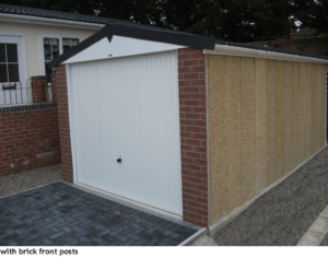 The Cheltenham Concrete Garage with brick front panels