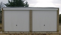 Campden concrete garages - Image of a double campden headon with the two up and over doors