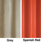 Fibre Cement Roof Finishes - 2 colours to choose from Grey and Spanish Red